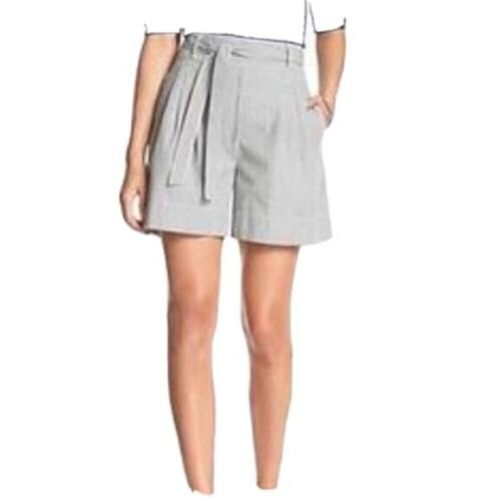 Banana Republic Stripe Tie Waist Shorts Size 10 NWT